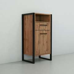 Прихожая модульная Tobi Sho Альто ПЛ/4 в стиле Лофт с зеркалом, 1780x350x1900 мм Файервуд Гайсин