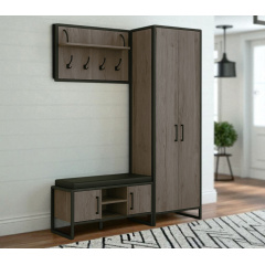 Комплект в прихожую Tobi Sho Рейден ПЛ/5 в стиле Лофт без зеркала, 1520x350x1900 мм Хортица Броды