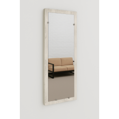 Прихожая модульная Tobi Sho Альто ПЛ/4 в стиле Лофт с зеркалом, 1780x350x1900 мм Дуб крафт белый Броды