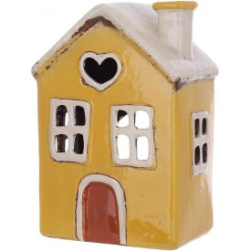 Интерьерный подсвечник BonaDi Old Town House N24 10х7.5х15 см Желтый (DP231216)