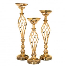 Набор подсвечников Lefard Vizash 3 шт Золотистый (AL239924)