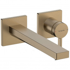 Змішувач для умивальника Hansgrohe Tecturis E EcoSmart+ без прихованої частини бронза