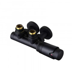 Термостатичний комплект Arttidesign для нижнього підключення 1/2 50мм чорний матовий Дрогобич