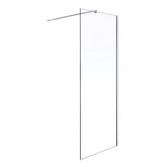 Комплект Volle Walk-In: Стiнка 100х190 см прозоре скло 8 мм + Профiль стiновий, хром 190 см + Тримач скло з крiпленнями 100 см Київ