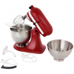Міксер планетарний настільний KitchenAid Artisan з чашею 4.8 л 5KSM175PSEER з двома чашами Червоний Киев