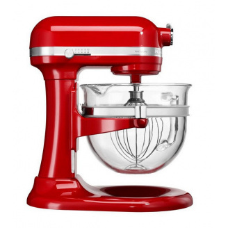 Планетарний міксер 6.0 л,KitchenAid Artisan IKSM6521XEER червоний, скляна чаша