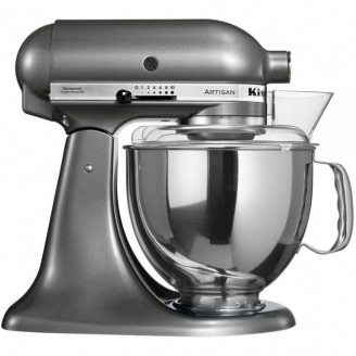 Планетарний міксер KitchenAid 5KSM150PSEMS ARTISAN, 4.83 л, срібний медальйон