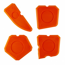 Набір шпателів для силікону Polax Помаранчевий 4 шт (100-463)