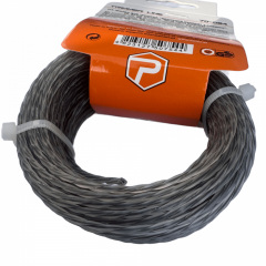 Жилка для триммера Polax Крученый квадрат с кордом 2,4 мм 15 м Серебристый (70-085) Житомир