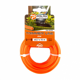Жилка для триммера Polax Звезда 2,7 мм 15 м Оранжевый (70-073)