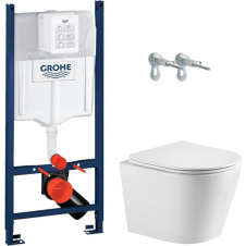 Інсталяція для унітазу Grohe Rapid SL 2 в 1 + унітаз Imprese Dobry Twist з сидінням Slim soft-close (1313.001000+38772001)