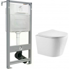 Інсталяція для унітазу Imprese i-Frame i1210 3 в 1 + унітаз Imprese Dobry Twist з сидінням Slim soft-close (c06802203+i1210)