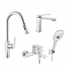 Набор змішувачів Kroner Makon-C060 + змішувач Makon-C030-T+ змішувач Makon-C010 (KRC060C030TC010)