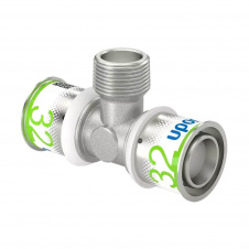 Трійник Uponor S-Press PLUS зовн. різьба 32-R3/4"MT-32 (1070594)