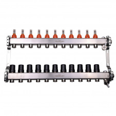 Колектор для теплої підлоги Termojet TJ-W-11 з витратомірами