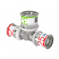 Трійник редукційний Uponor S-Press PLUS латунний 25-32-25 (1070579) Новое