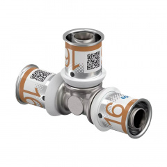 Трійник рівний Uponor S-Press PLUS латунний 16-16-16 (1070560) Новая Прага