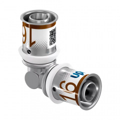 Коліно 90° Uponor S-Press PLUS латунне 16-16 (1070523) Березнегувате