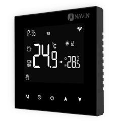 Терморегулятор Navin WT100 B-3А з Wi-Fi для газових котлів чорний (24-204273-8686) Ладан
