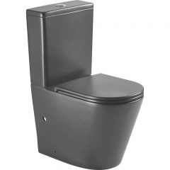 Унітаз підлоговий Imprese Vltava с06509610 безобідковий із сидінням з мікроліфтом (239648) Ясногородка