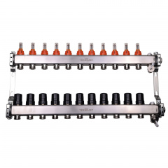 Колектор для теплої підлоги Termojet TJ-W-11 з витратомірами Обухов