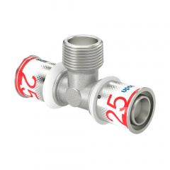 Трійник Uponor S-Press PLUS зовн. різьба 25-R3/4"MT-25 (1070593) Березне