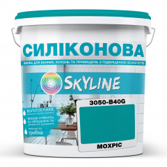 Фарба силіконова для вологих приміщень Skyline 3050-B40G Мохріс 10 л (2589082064) Вишневе