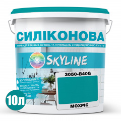 Фарба силіконова для вологих приміщень Skyline 3050-B40G Мохріс 10 л (2589082064) Вишневе
