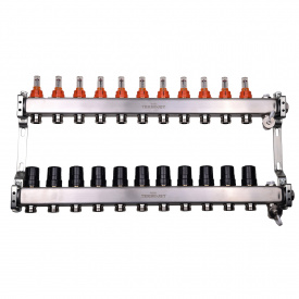 Колектор для теплої підлоги Termojet TJ-W-11 з витратомірами