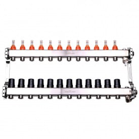 Колектор для теплої підлоги Termojet TJ-W-12 з витратомірами