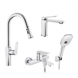 Набор змішувачів Kroner Makon-C060 + змішувач Makon-C030-T+ змішувач Makon-C010 (KRC060C030TC010)