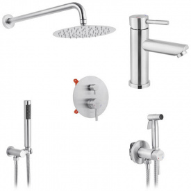 Душевая система 3 в 1 Kroner Edelstahl Klassisch-ESG082 + смеситель Edelstahl Klassisch-ESG010 + Edelstahl Klassisch-ESG053 (KRKESG082ESG010ESG053)