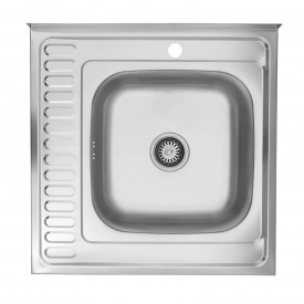Кухонна мийка Kroner KRP Satin - 6060R (0.6 мм) (CV022824)