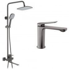 Набор 2 в 1 душова система Kroner Armada-GRP067 + змішувач Makon-GRP010