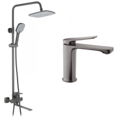 Набор 2 в 1 душова система Kroner Armada-GRP067 + змішувач Makon-GRP010 Київ