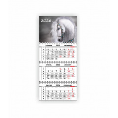 Квартальный настенный календарь Vivay 2026 Год лошади 30x65 см Разноцветный (hub_h2tgx4) Петрово