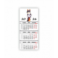 Квартальный настенный календарь Vivay 2026 Год лошади 30x65 см Разноцветный (hub_fcma9q) Харьков