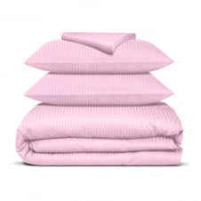 Євро постільна білизна сатин BUBBLE Cosas рожевий 200х220 см