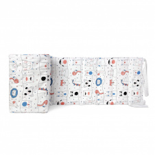 Бортики на ліжечко COSAS ANIMALS WHITE Ранфорс 30х180 см Білий