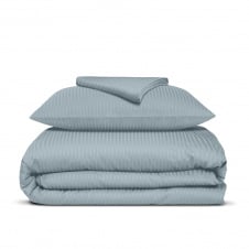 Підліткова постіль сатин з простирадлом на гумці CASHMERE CS1 Cosas Сизий 160х220 см