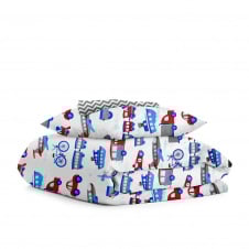 Детский комплект COSAS TRANSPORT Ранфорс 110х140 см Синий