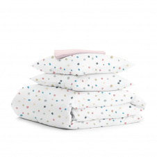 Семейная постель с простыней на резинке COSAS Color BLOTS CS2 2х160х220 см Разноцветный