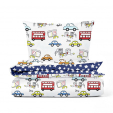 Підлітковий комплект без простирадла COSAS CARS Ранфорс 155х215 см Білий