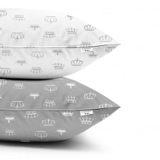 Набір наволочок COSAS G&W CROWN 40х60 см Білий/сірий
