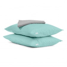 Набор наволочки и простыни COSAS MINT DOTS & SHADOW Ранфорс 160х200 см Мятный
