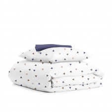 Подростковая постель с простыней на резинке BLUE DELTA COSAS Белый 155х215 см