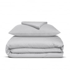 Дитяча постільна білизна сатин у ліжечко SILVER Cosas сірий 110х140 см