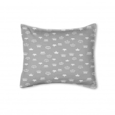 Наволочка COSAS GREY CROWN Ранфорс 70х70 см Сірий