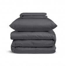 Дитяча постільна білизна сатин у ліжечко SMOKY Cosas Антрацит 110х140 см
