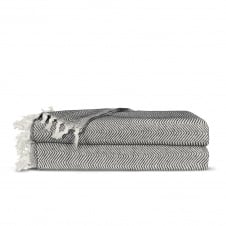 Плед хлопковый COSAS TWISTY 200х230 см CS5 Черный